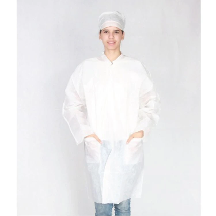 Anti-static Disposable Lab Coat with Velcro